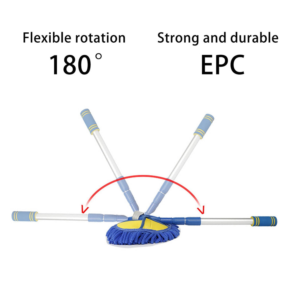 Moocorvic Car Wash Brush Mop Kit Car Detailing Kit Car Wash Kit with Long Handle Car Cleaning Supplies Kit Duster Washing Car Tools Accessories,Replacement Head Pole,