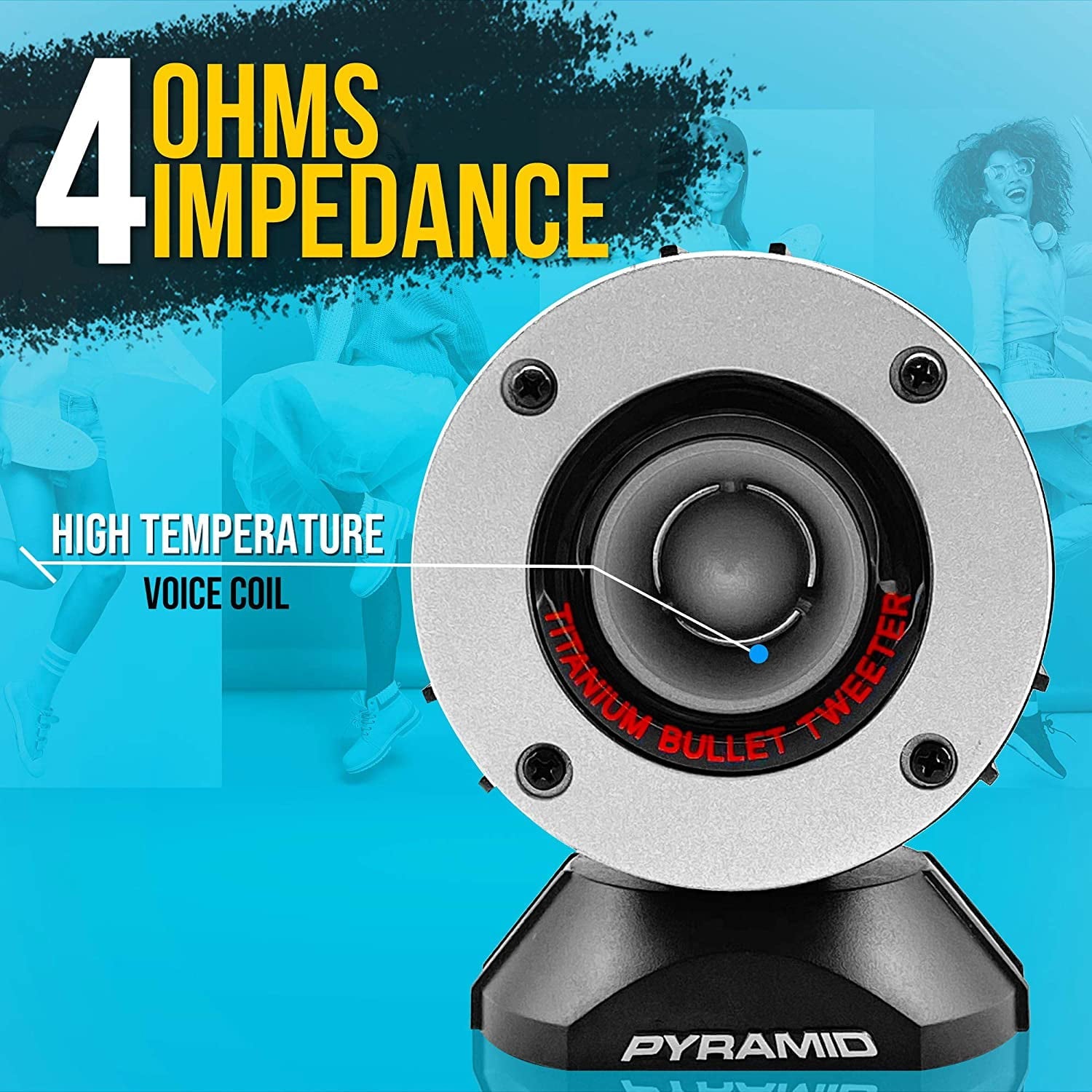 Pyramid 3.75" 300W LOUD Car Audio Aluminum Bullet Horn Tweeters, Pair | TW28