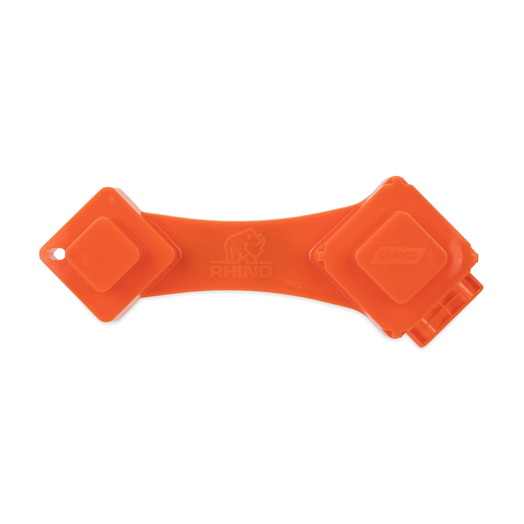 Camco RhinoFLEX 6-in-1 Camper/RV Sewer Fitting Wrench | Plastic, Orange (39759)