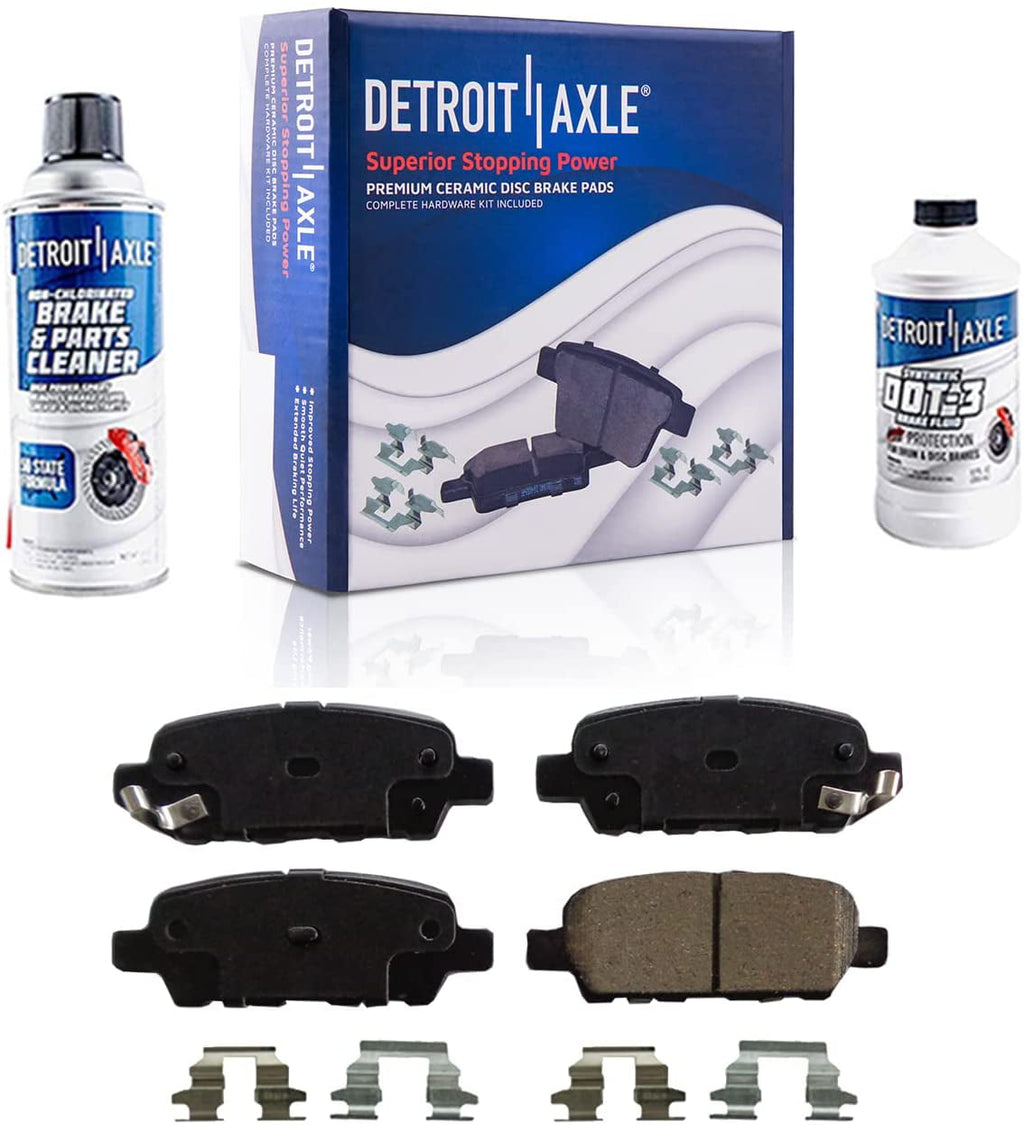 Detroit Axle - Rear Brake Kit for Nissan Maxima Altima Drilled and Slotted Brake Rotors Ceramic Brakes Pads Brake Calipers Replacement: 11.50" Rear Rotors Fits select: 2015 NISSAN ALTIMA 2.5/S/SV/SL