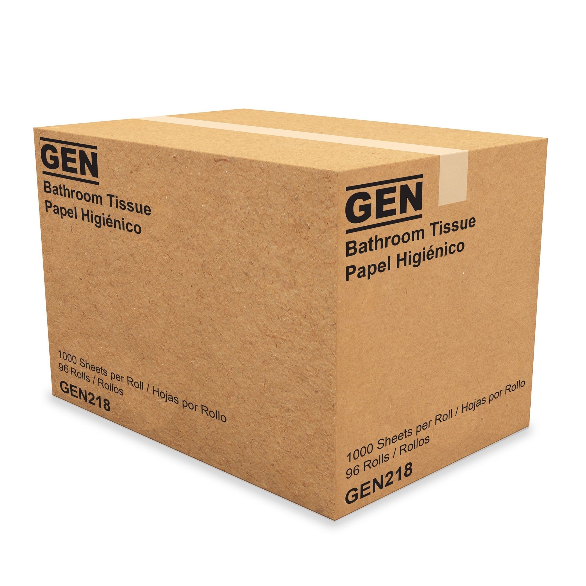 GEN Standard Toilet Paper, Septic Safe, 1-Ply, White, 1,000 Sheets/Roll, 96 Wrapped Rolls/Carton -GEN218