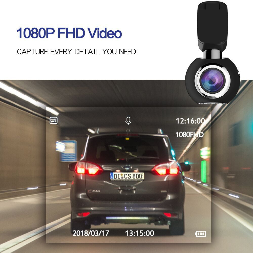 HD 1080P Dash Cam, 1.5" LCD, 170° View Angle, Loop Record, Motion Detection and Parking Monitor, Wi-Fi