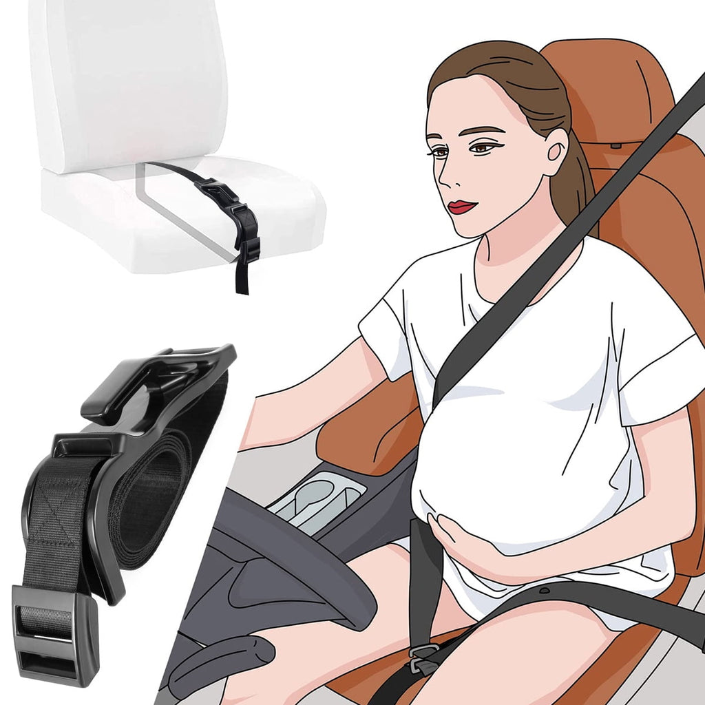 Toorise Pregnant Seat Belt with Adjustable Elastic Strap Bump Strap Adjuster to Protect Unborn Baby Maternity Belt Avoid Compression Pregnant Seat Belt for Mother Belly