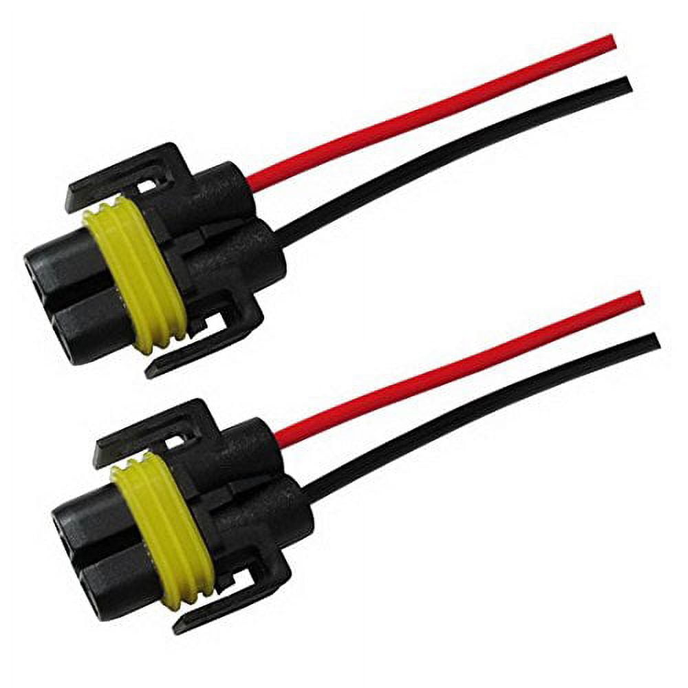 iJDMTOY (2) H11 H8 880 881 Female Adapter Wiring Harness Sockets Wire For Headlights or Fog Lights