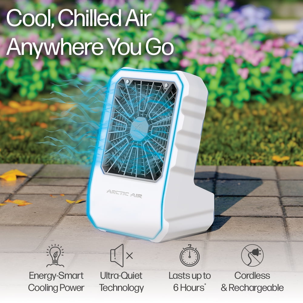 Arctic Air Outdoor Portable Evaporative Air Cooler, 3 Fan Speeds Cordless Cooling