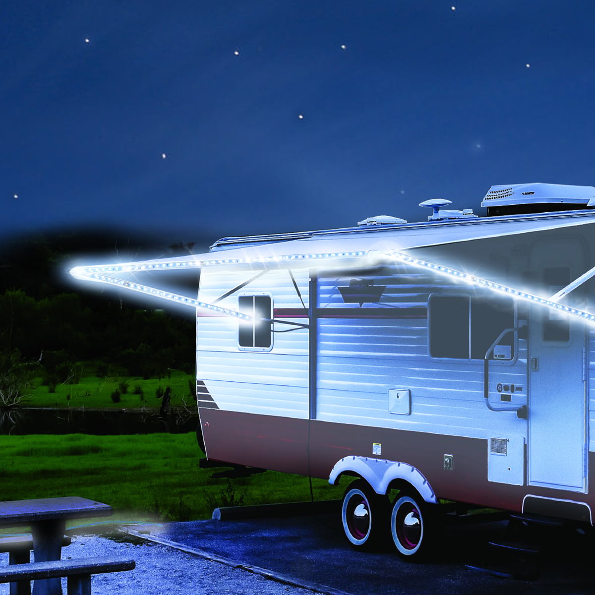 Auto Drive 120 Volts Multicolor LED Strip Lights with Remote Control for RV Vehicle