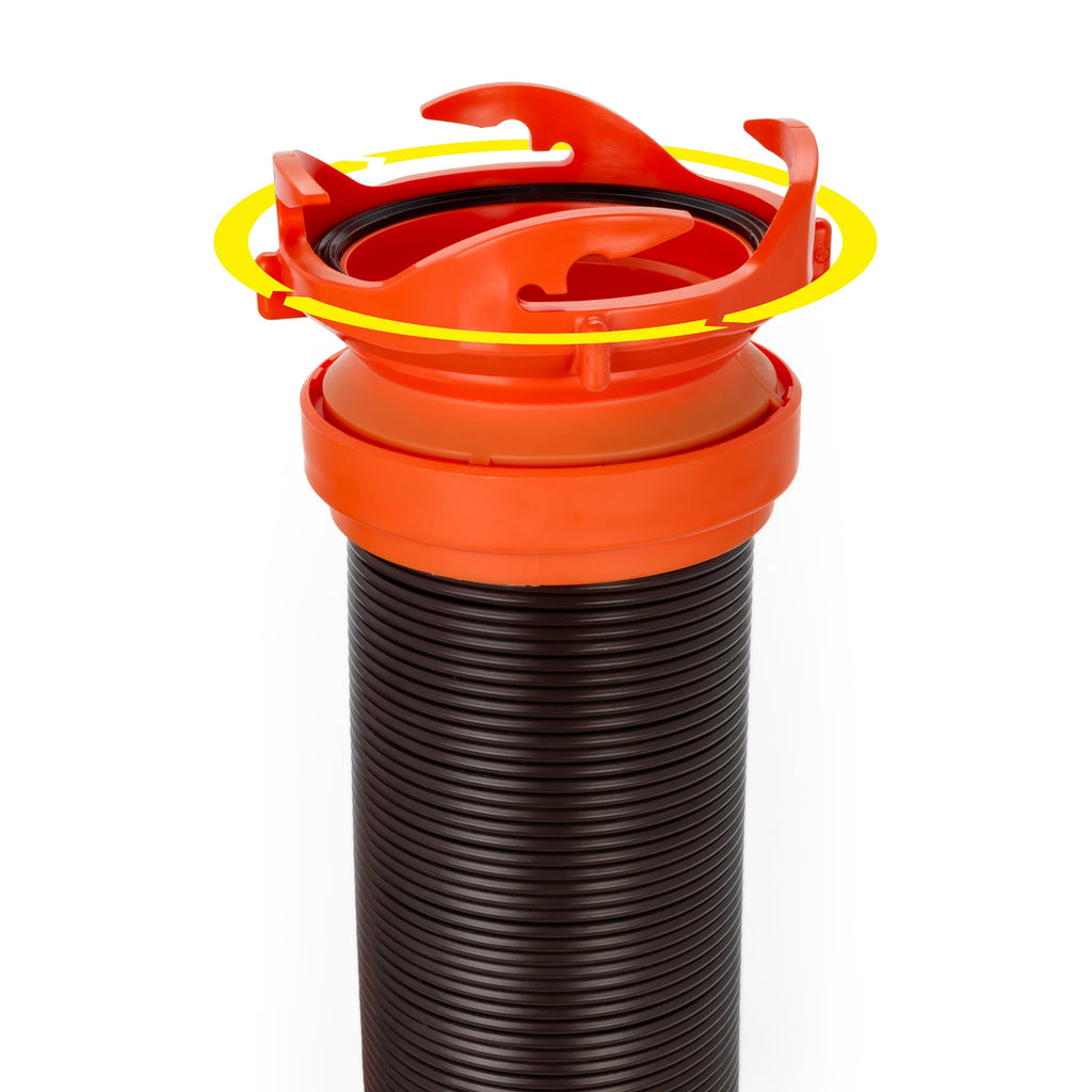 Camco Camper/RV RhinoFLEX Sewer Hose Kit with 15' Hose and Swivel Fittings (39762)