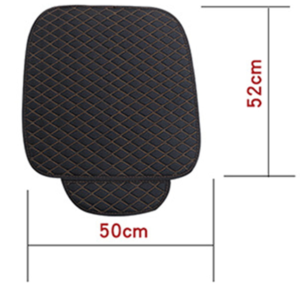 Top-Max Universal Car Seat Cushion Anti-Slip Flax Pad, Comfortable Cool Down Pad for Summer Car Home Office Use, 19.6"x20.4" Brown