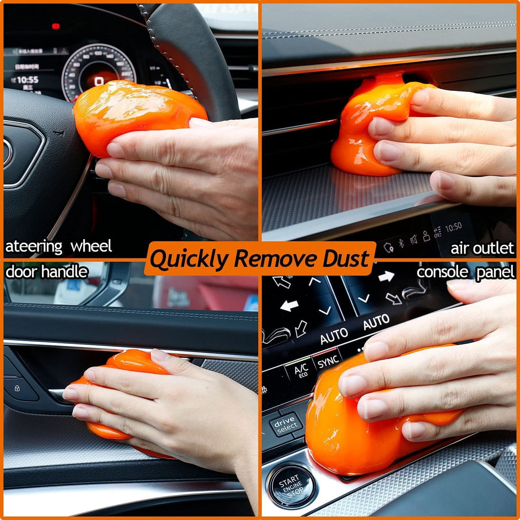 THINKWORK Car Duster Interior Kit, Car Cleaner Set Made by THINKWORK TW6068 (Orange)