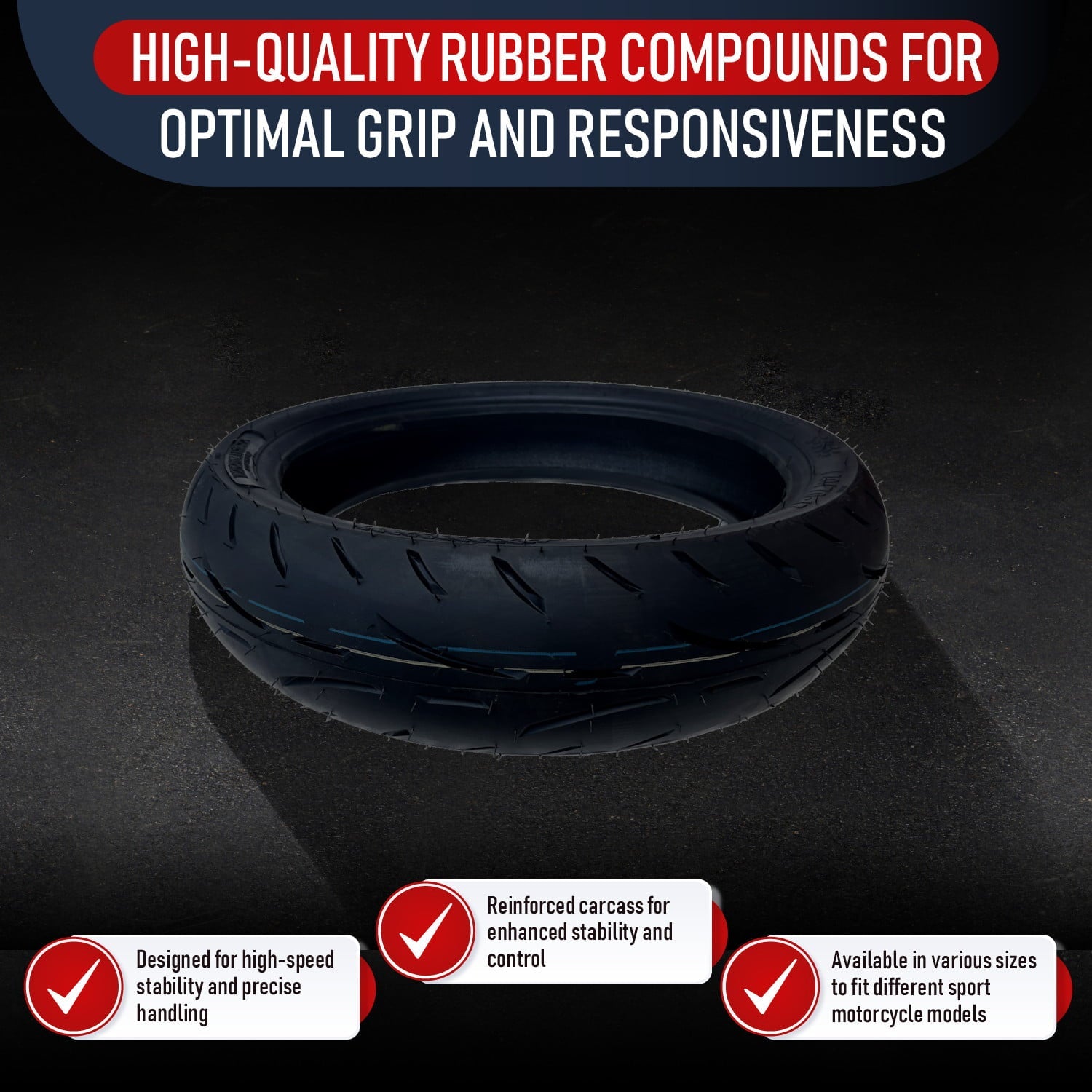 120/70ZR17 MMT® S1-XX Front Motorcycle Tire 120/70-17 (DOT 2123)