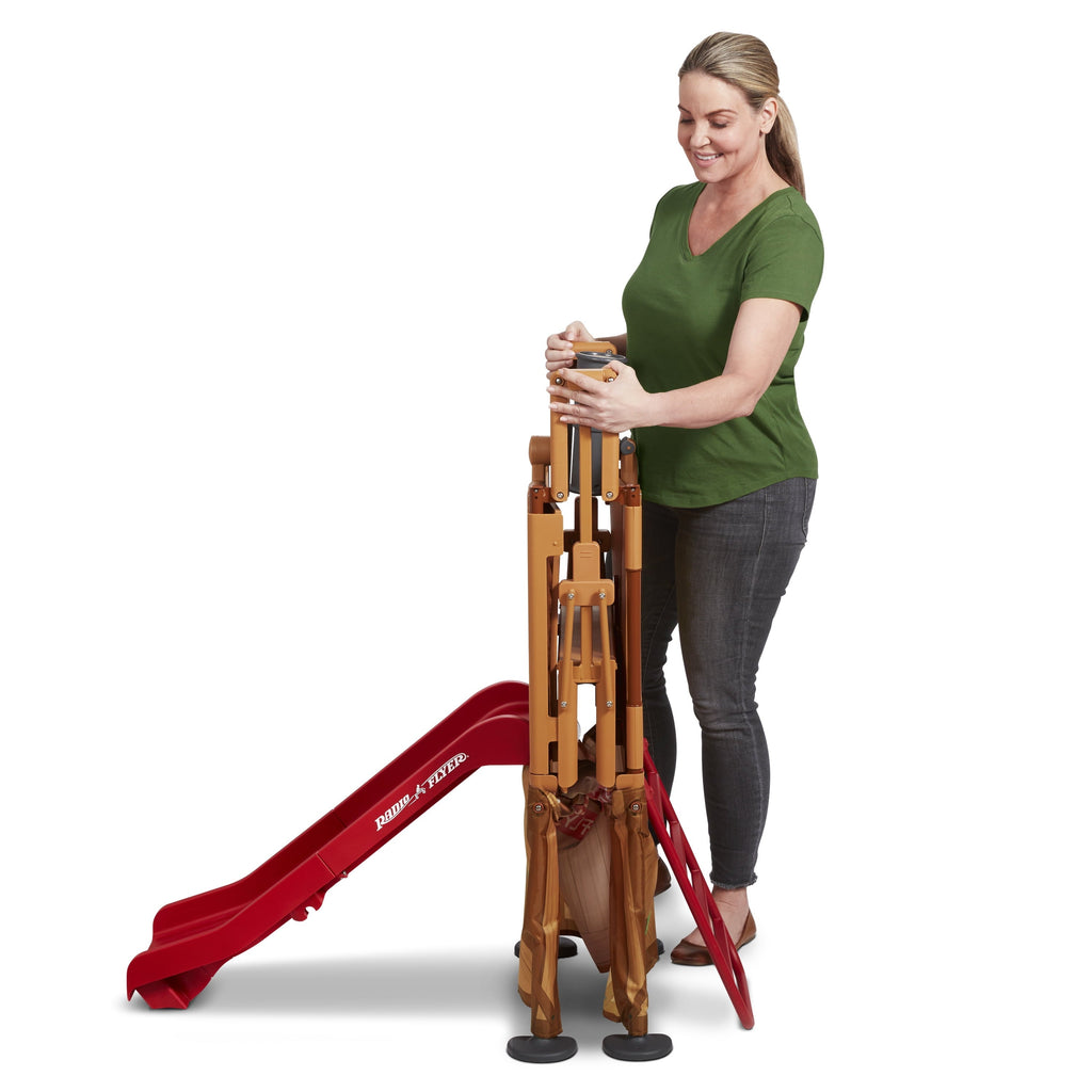 Radio Flyer, Folding Treetop Climber Playset with Slide, for Kids and Toddlers, Ages 2-5 years, Indoor and Outdoor Play