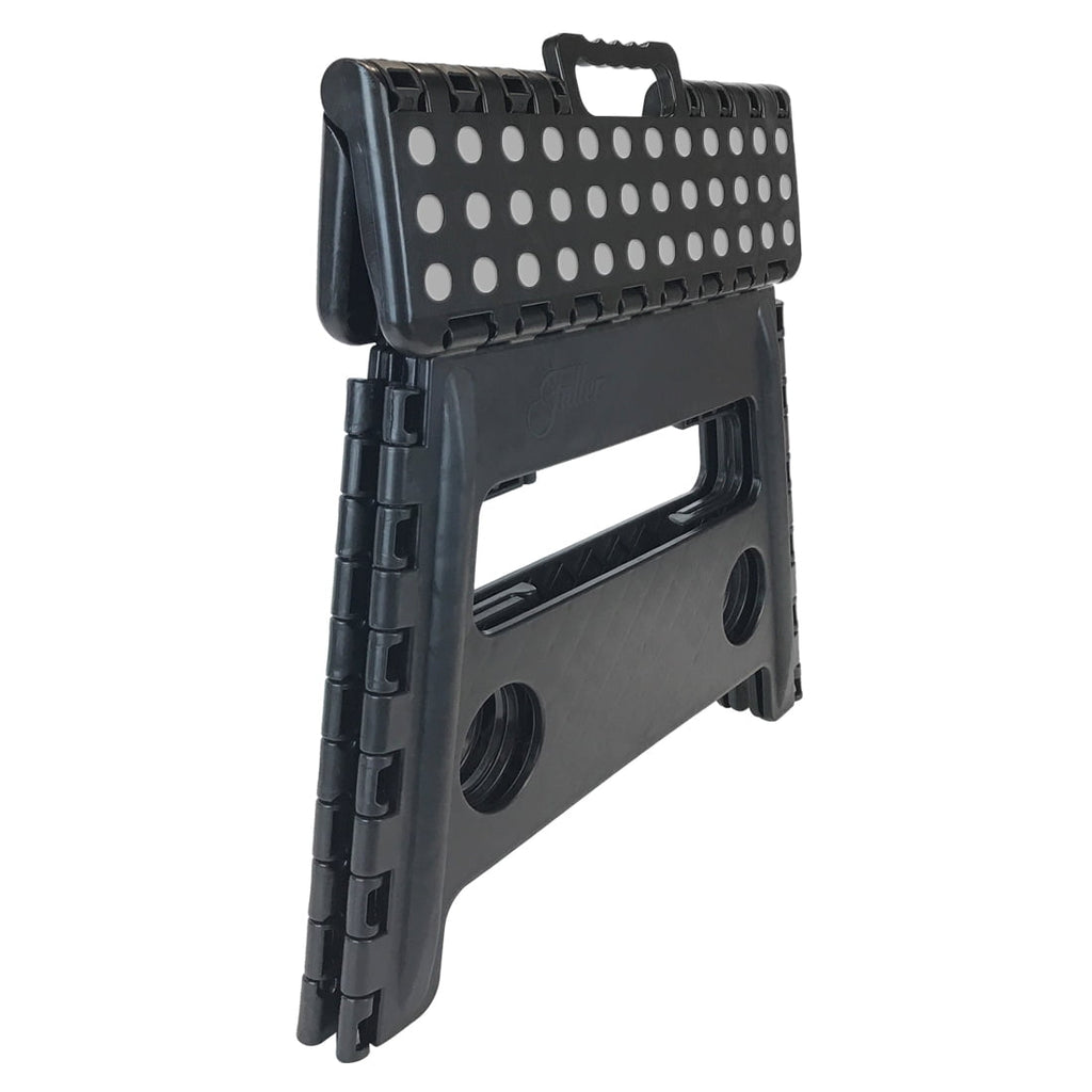 Core Pacific 12 inch Step Stool Black with Gray Dots