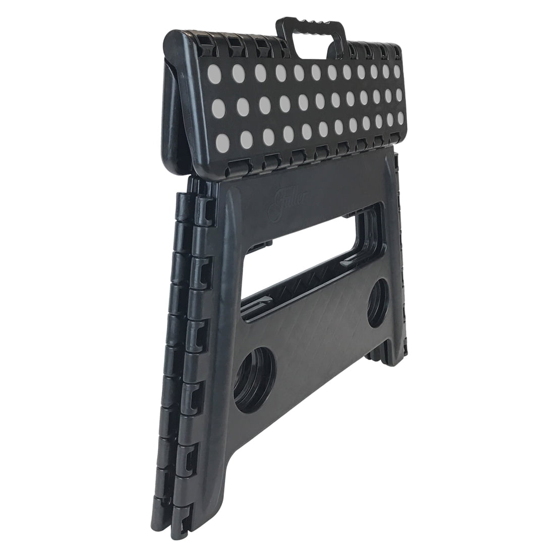 Core Pacific 12 inch Step Stool Black with Gray Dots