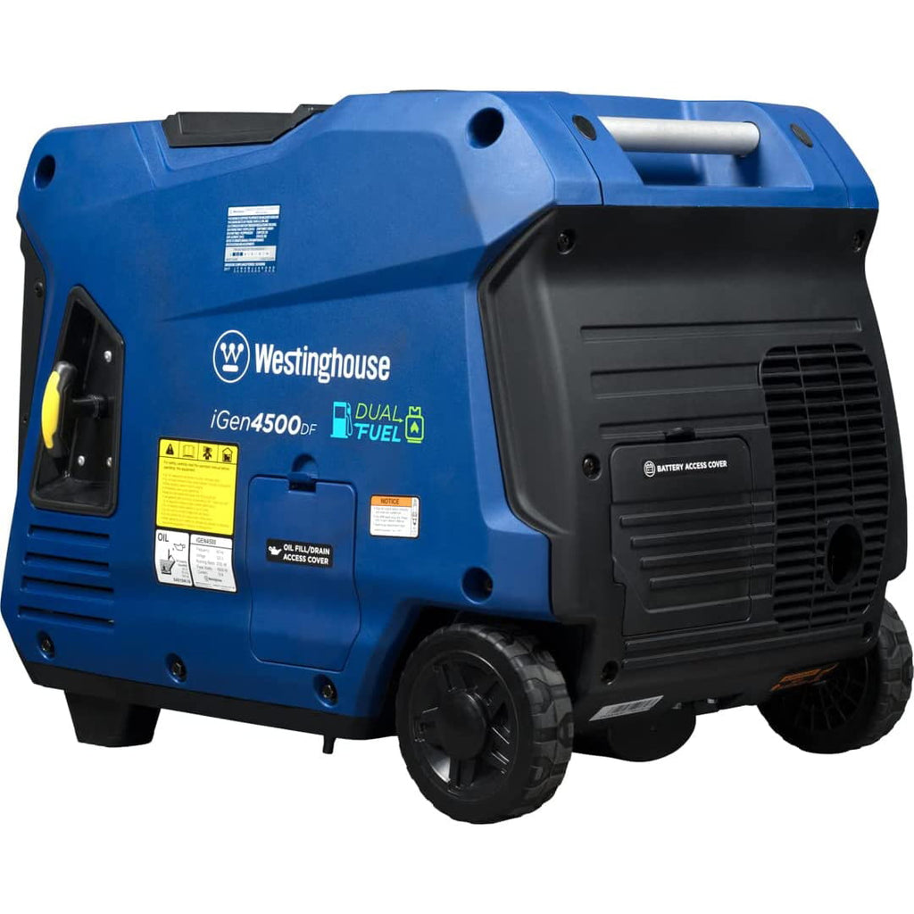 Westinghouse 4500 Peak Watt Electric Start Dual Fuel Portable Inverter Generator with RV Outlet