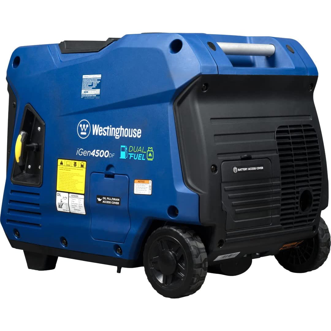 Westinghouse 4500 Peak Watt Electric Start Dual Fuel Portable Inverter Generator with RV Outlet