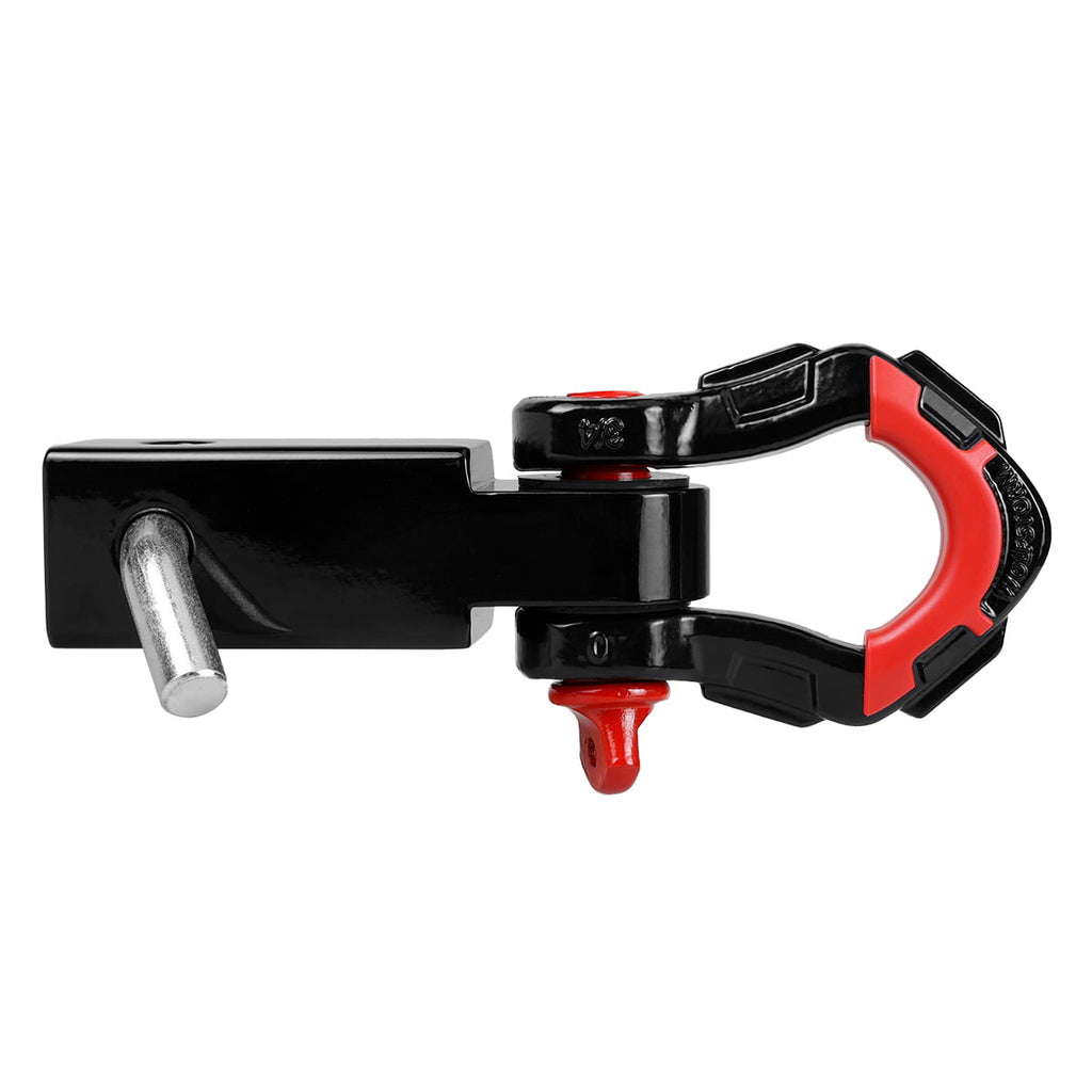 WOLFSTORM 2" Trailer Hitch Shackle Receiver 3/4" D-Ring Shackle Recovery For Truck Jeep SUV