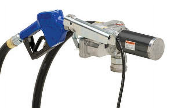 GPI - M-180S Fuel Transfer Pump, 18 GPM, 12-VDC, Automatic Shut-Off Nozzle, 12' Hose, 18' Power Cord, Adjustable Suction Pipe (110300-2)