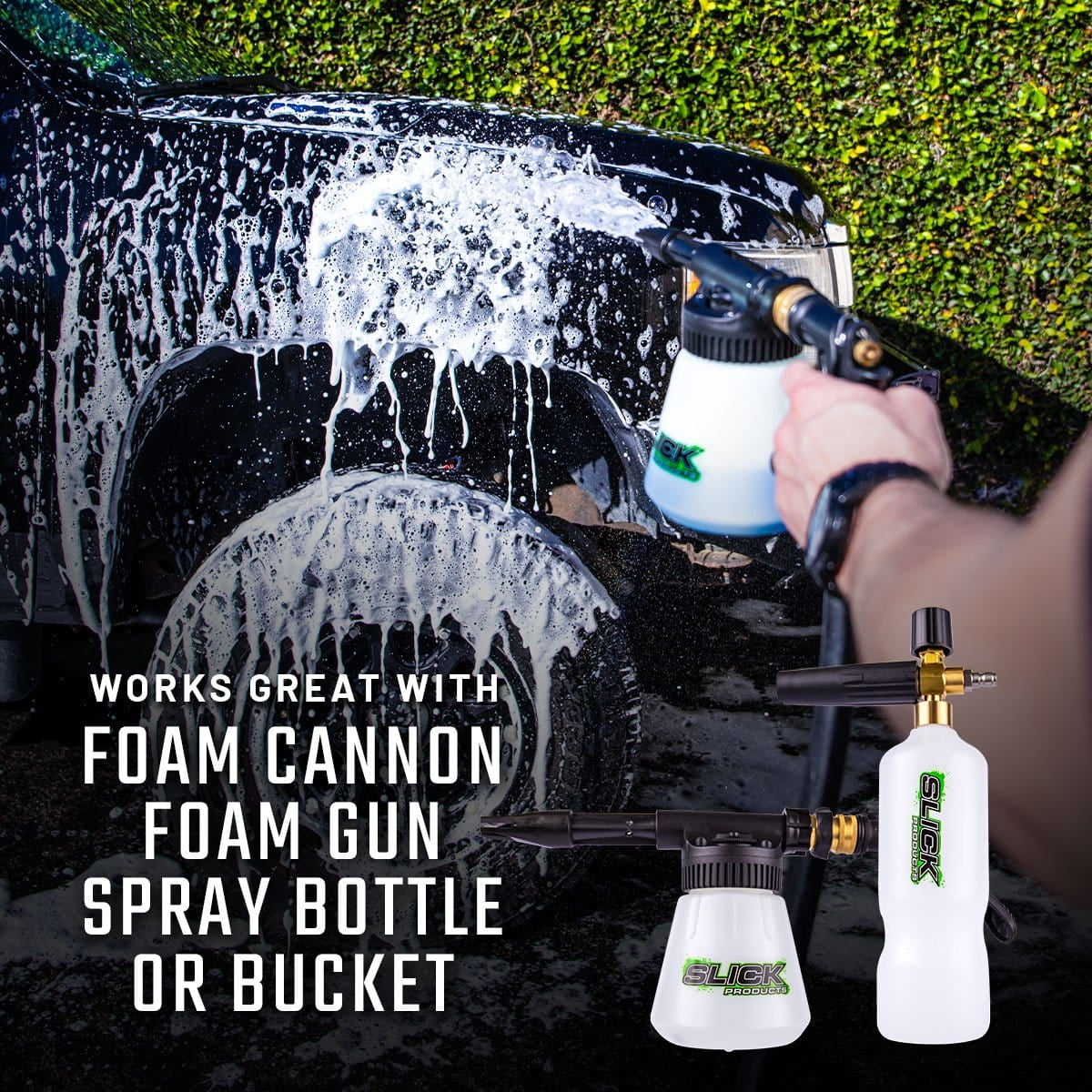 Slick Products Wash & Wax Foam Shampoo Cleaning Solution for Car, Truck, RV, & Boat, 32 fl oz
