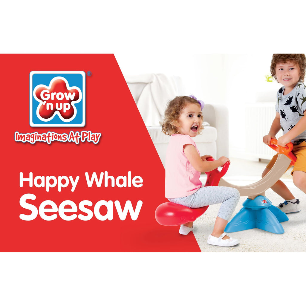Grow'n up: Happy Whale Seesaw - Indoor & Outdoor Use, For Ages 2 to 5 Years