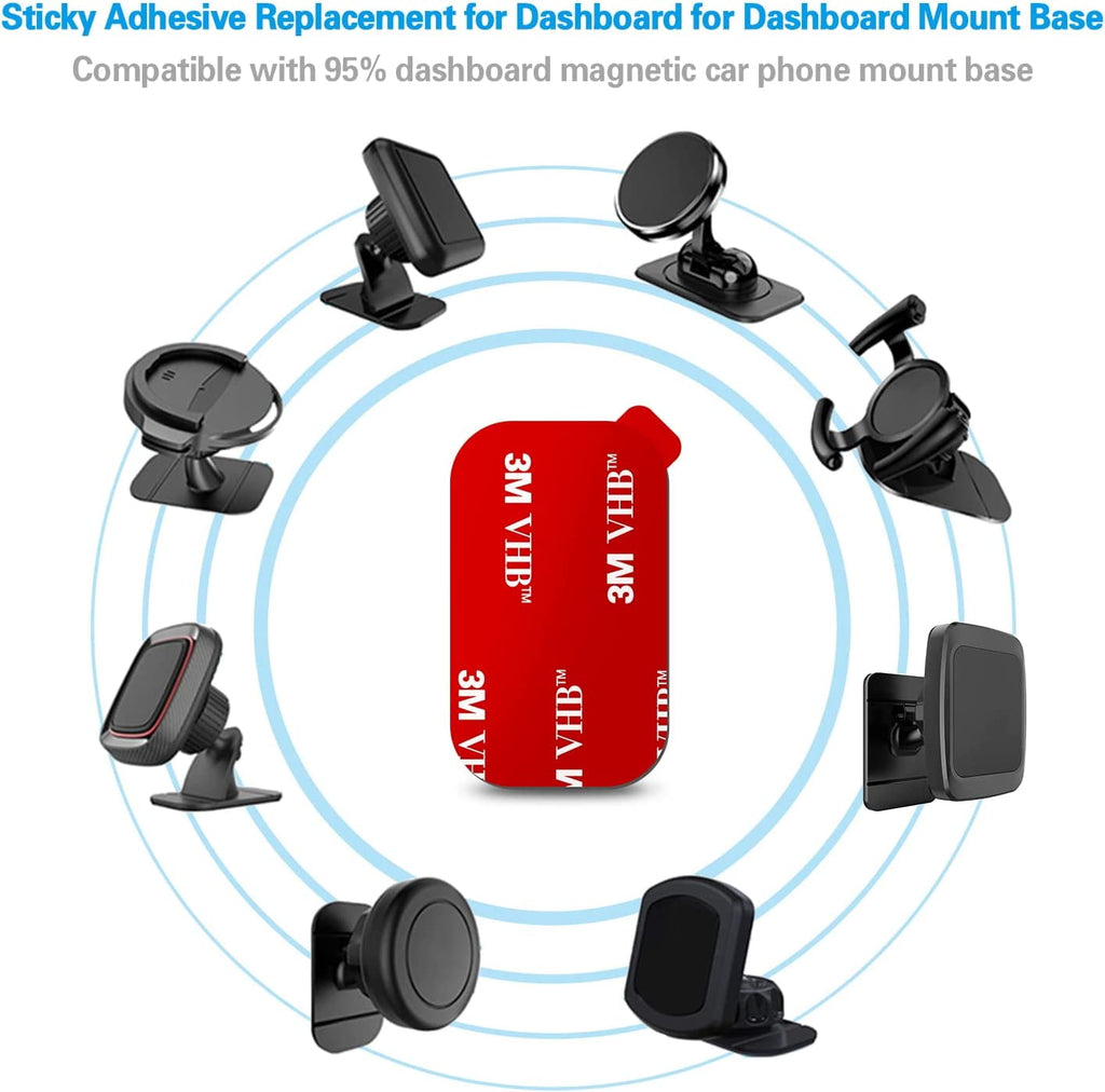 8pcs Sticky Adhesive Replacement for Dashboard Magnetic Phone Mount Holder & Windshield Dash Cam