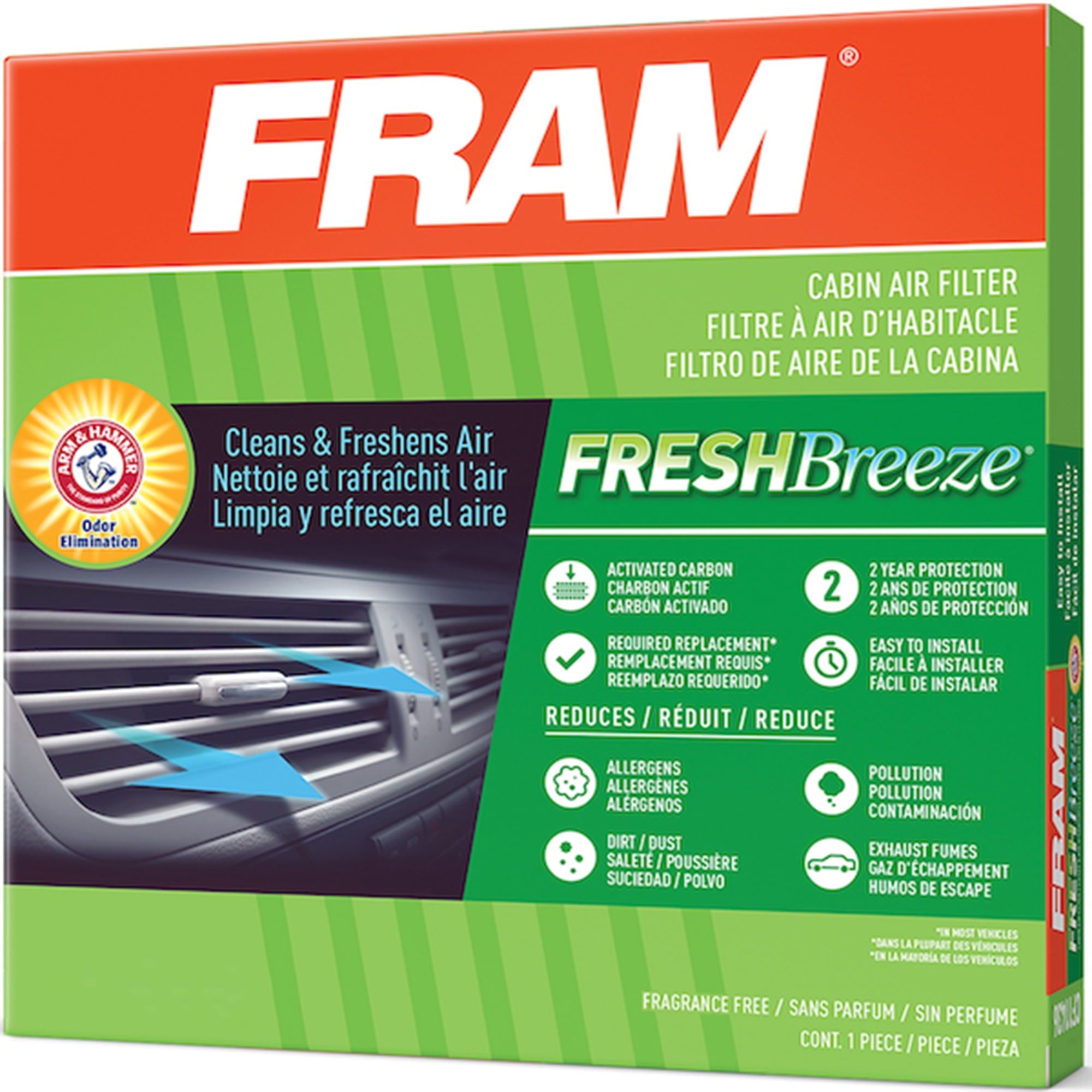 FRAM Fresh Breeze Cabin Air Filter CF11776 with Arm & Hammer Baking Soda, for Select Nissan Vehicles Fits select: 2013-2018 NISSAN ALTIMA, 2013-2020 NISSAN PATHFINDER