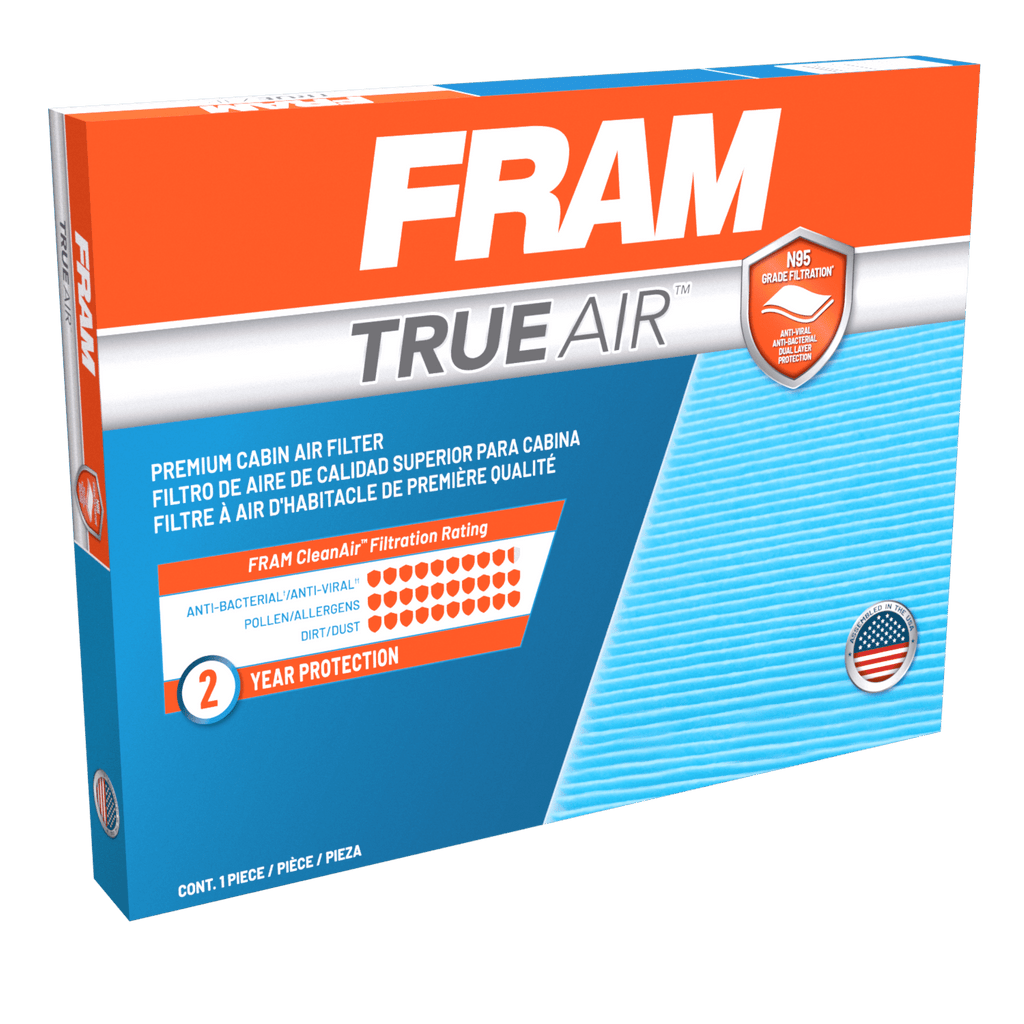 FRAM CV11966 TrueAir Premium Cabin Air Filter with N95 Grade Media for Select Buick, Chevrolet, Cadillac and GMC Vehicles Fits select: 2018-2024 CHEVROLET EQUINOX, 2019-2024 CHEVROLET SILVERADO