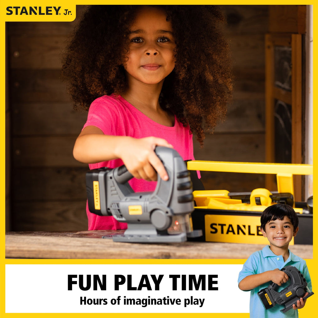 STANLEY Jr Jigsaw Toy – Carpentry Role Play For Kids – Enhance Hand And Eye Coordination – Power Tool