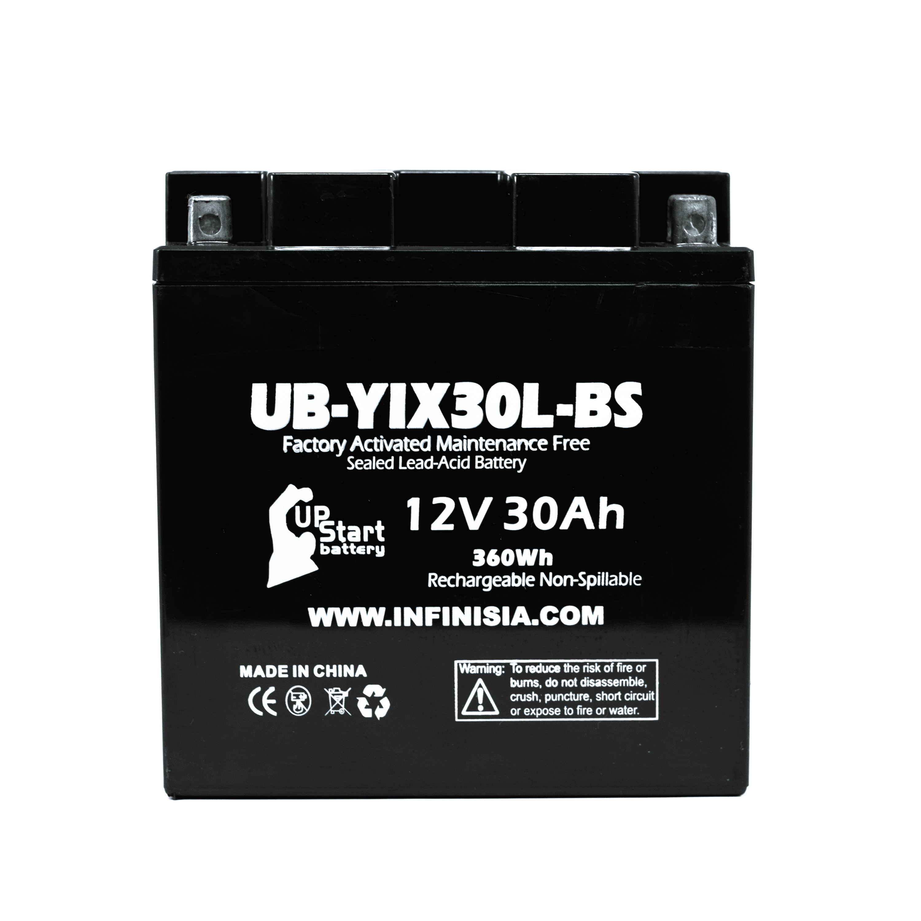 UB-YIX30L-BS Battery Replacement for 2013 Harley-Davidson CVO FLH (Touring) 1803 CC Motorcycle - Factory Activated, Maintenance Free, Motorcycle Battery - 12V, 30AH, UpStart Battery Brand