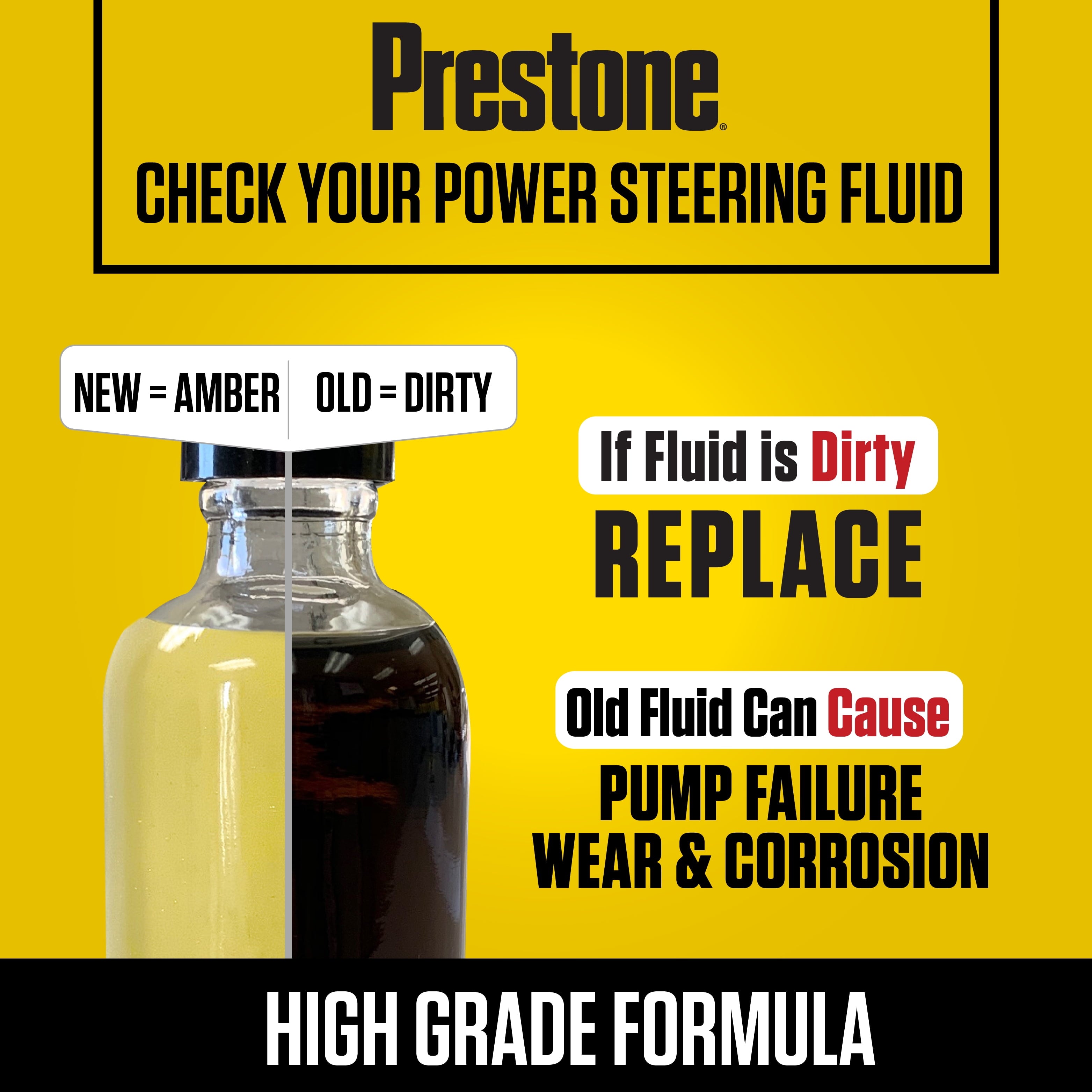 Prestone Power Steering Fluid Plus Stop Leak, 32 oz (1 Quarts)