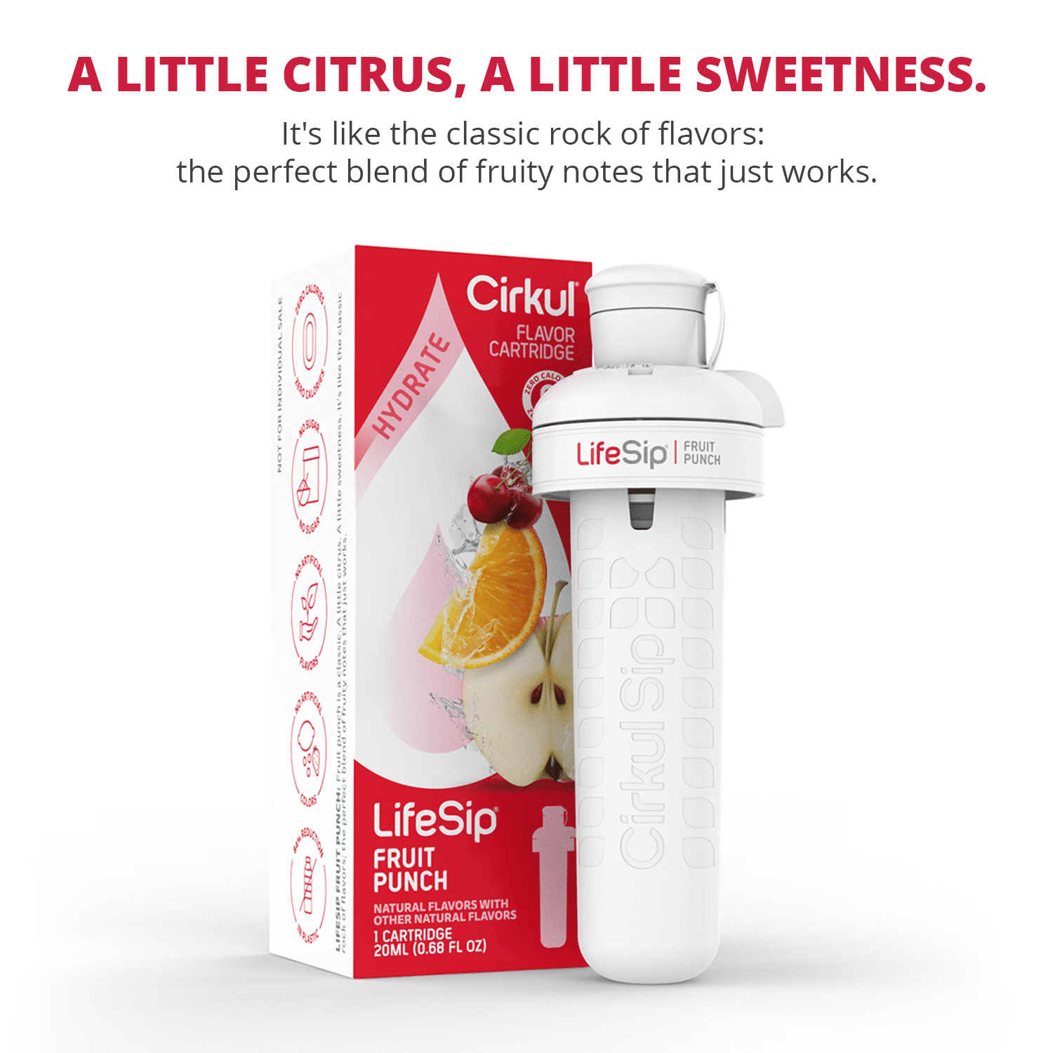 Cirkul LifeSip Fruit Punch Flavor Cartridge, Drink Mix, 4-Pack
