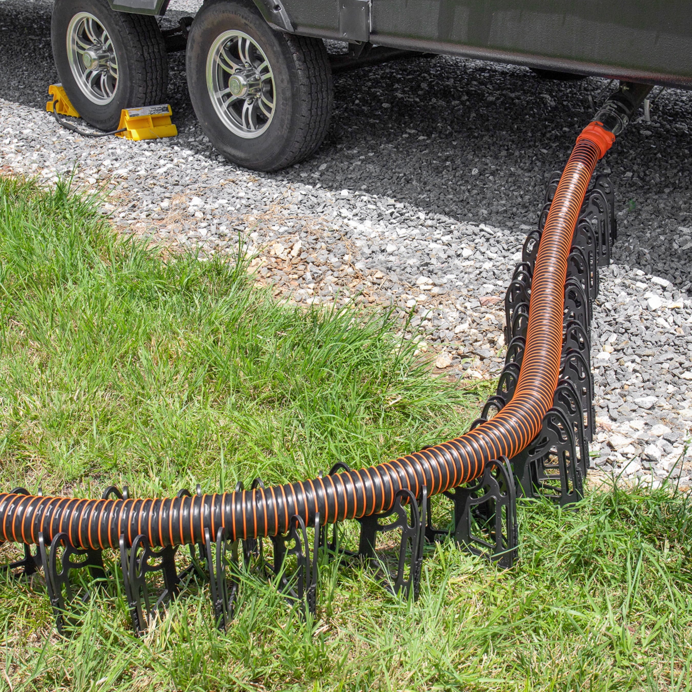 Camco Sidewinder Camper/RV Sewer Hose Support | Plastic, Multicolor, 20-Foot (43051)