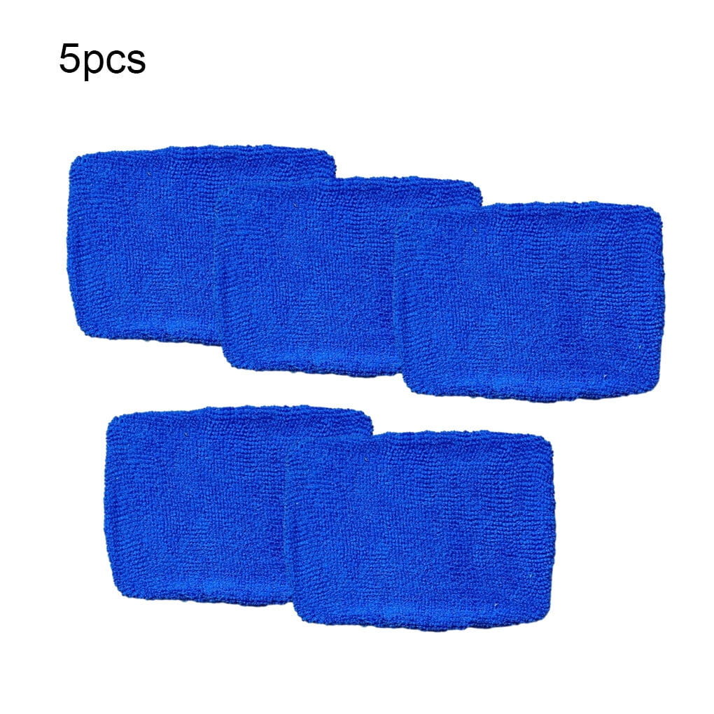 Worallymy 5 Pieces Car Window Clean Brush Replacement Pad Windshield Cleaning Tool Auto Glass Dust Wash Cloth Accessories Dark blue