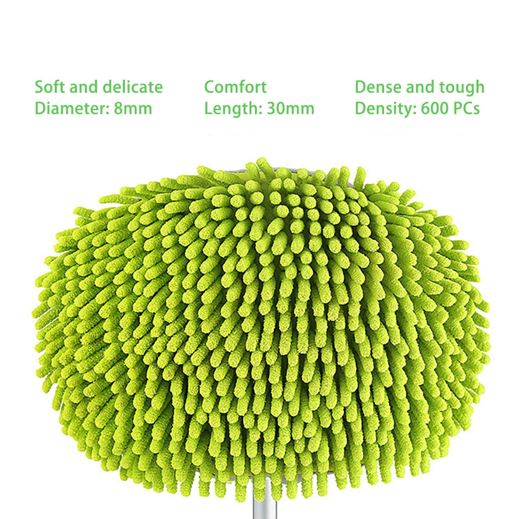 Car Wash Brush with Long Handle Chenille Microfiber Car Wash Mop Car Washing Brush Cleaning Kit Car Wheel Tire Brush Microfiber Towels Cleaning Cloth for Cars RV Truck Boat