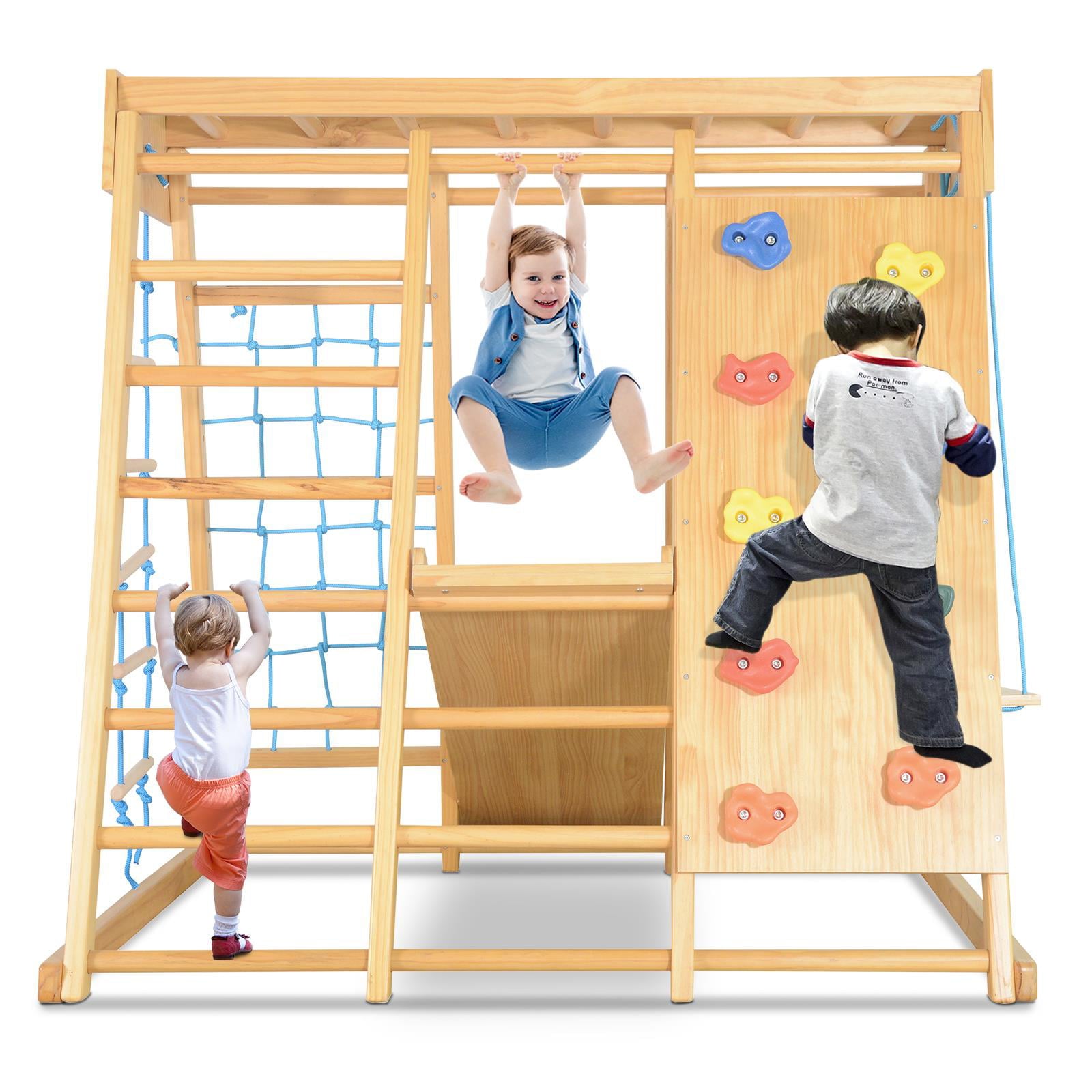 LALAHO 7-in-1 Indoor Playground Kids Playground Climbing Toys for Toddlers, Indoor Jungle Gym for Toddlers