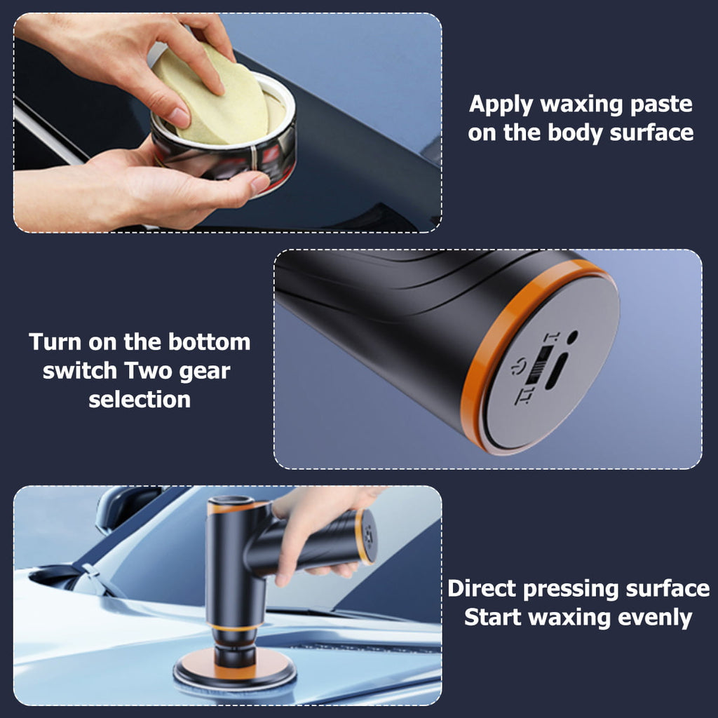 Harupink Cordless Car Buffer Polisher Kit , 2000mAh, Polishing Pads for Removing Car Scratch, Polishing Car/Home Appliance/Ceramic/Boat Detailing