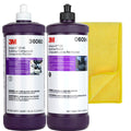 3M Perfect It Buffing and Polishing Kit  36060 06094 3M Rubbing Compound and Machine Polish Quart  Buffing Compound, Car Polishing Kit  Bundled with Kangaroobands Microfiber Cloth