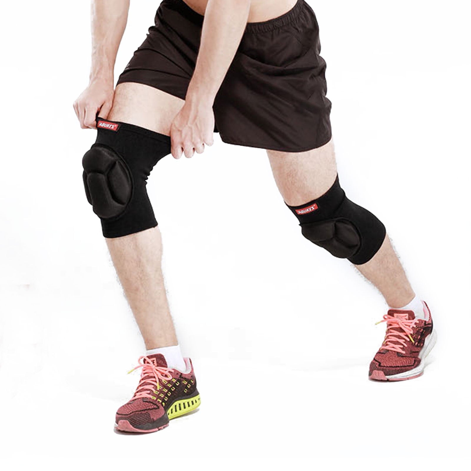 Adult Sponge Knee Pads Protector Gear Volleyball Mountain Bike Skate Football Wrestling Hiking Shockproof Pad Support Brace Guard Elbo