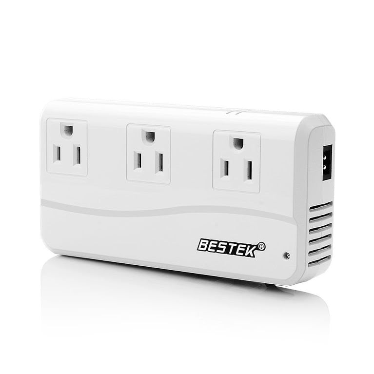 BESTEK Portable 200W Power Inverter for Car,Lightning Fast DC 12V to 110V AC Car Power Inverter with 4.2A 4-Port USB Car Converter Adapter