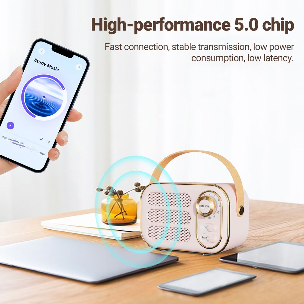 TongL DW13 Bluetooth-compatible Speaker Retro Long Battery Life Support TF/AUX Mini Portable Outdoor Wireless Subwoofer for Car