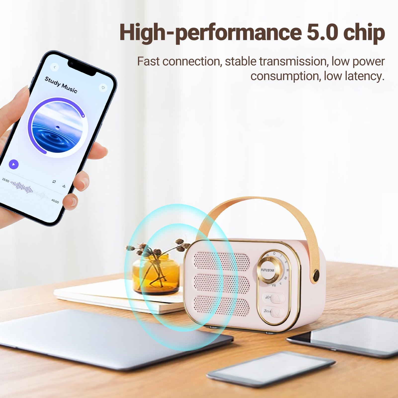 TongL DW13 Bluetooth-compatible Speaker Retro Long Battery Life Support TF/AUX Mini Portable Outdoor Wireless Subwoofer for Car