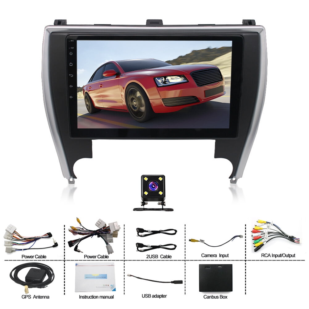 Car Radio Stereo for Toyota Camry 2015-2017, 10" Touchscreen Android 12 Support Carplay Android Auto Navigation Bluetooth Radio Video Steering Wheel Control Rear Camera 2G+32G,Black