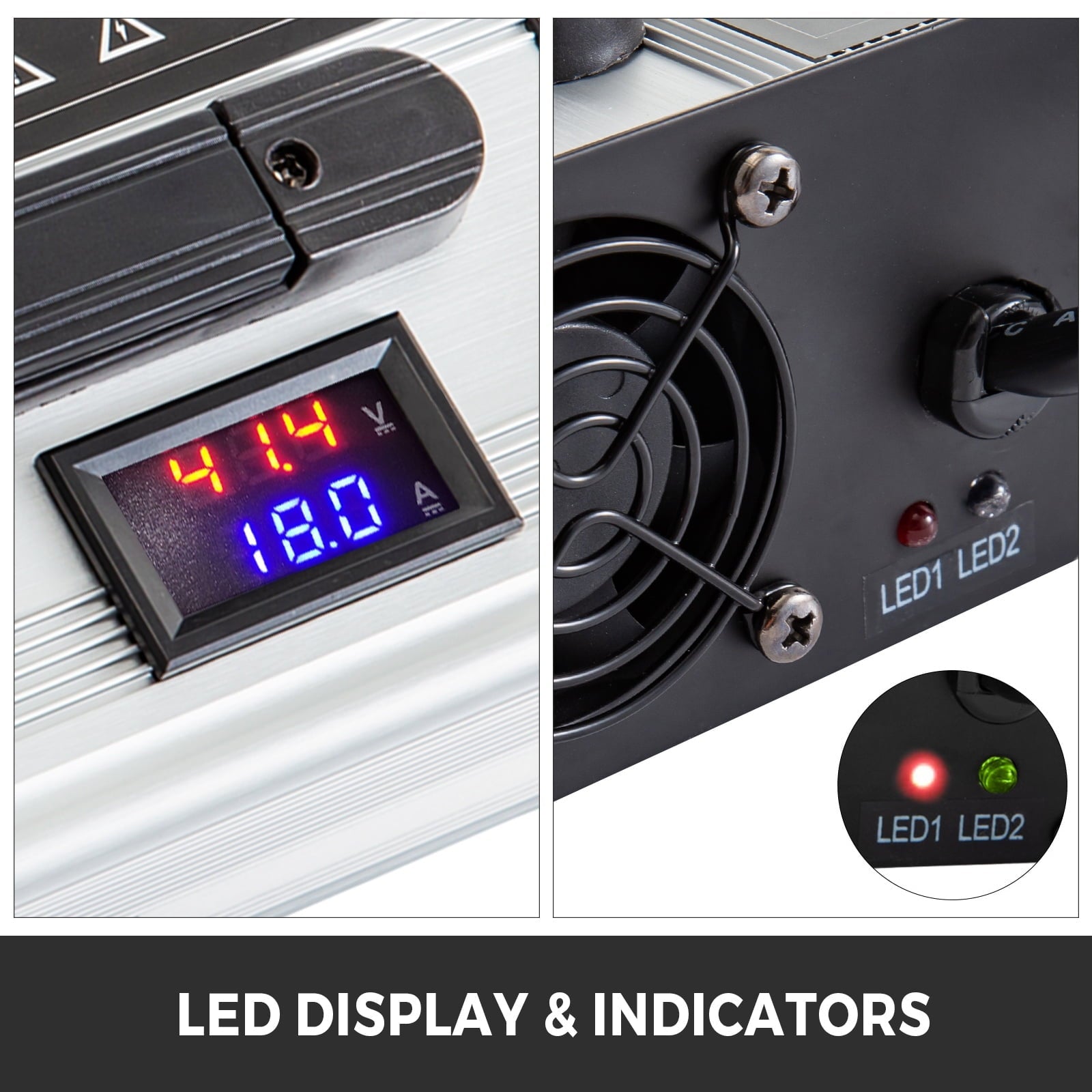 VEVOR 36V 18A Golf Cart Battery Charger Powerwise Plug with LED Indicator Lights 110V Club Car Charger for EzGo Ez- Go TXT Medalist D Style