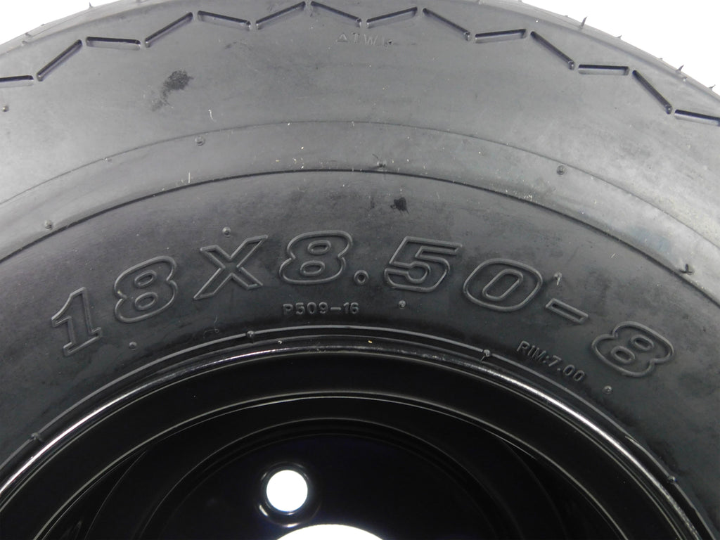 MASSFX 18x8.5-8 Golf Cart,Turf, Lawn & Garden Tires & Black 4/4 Wheel Assembled Kit 18x8.5x8
