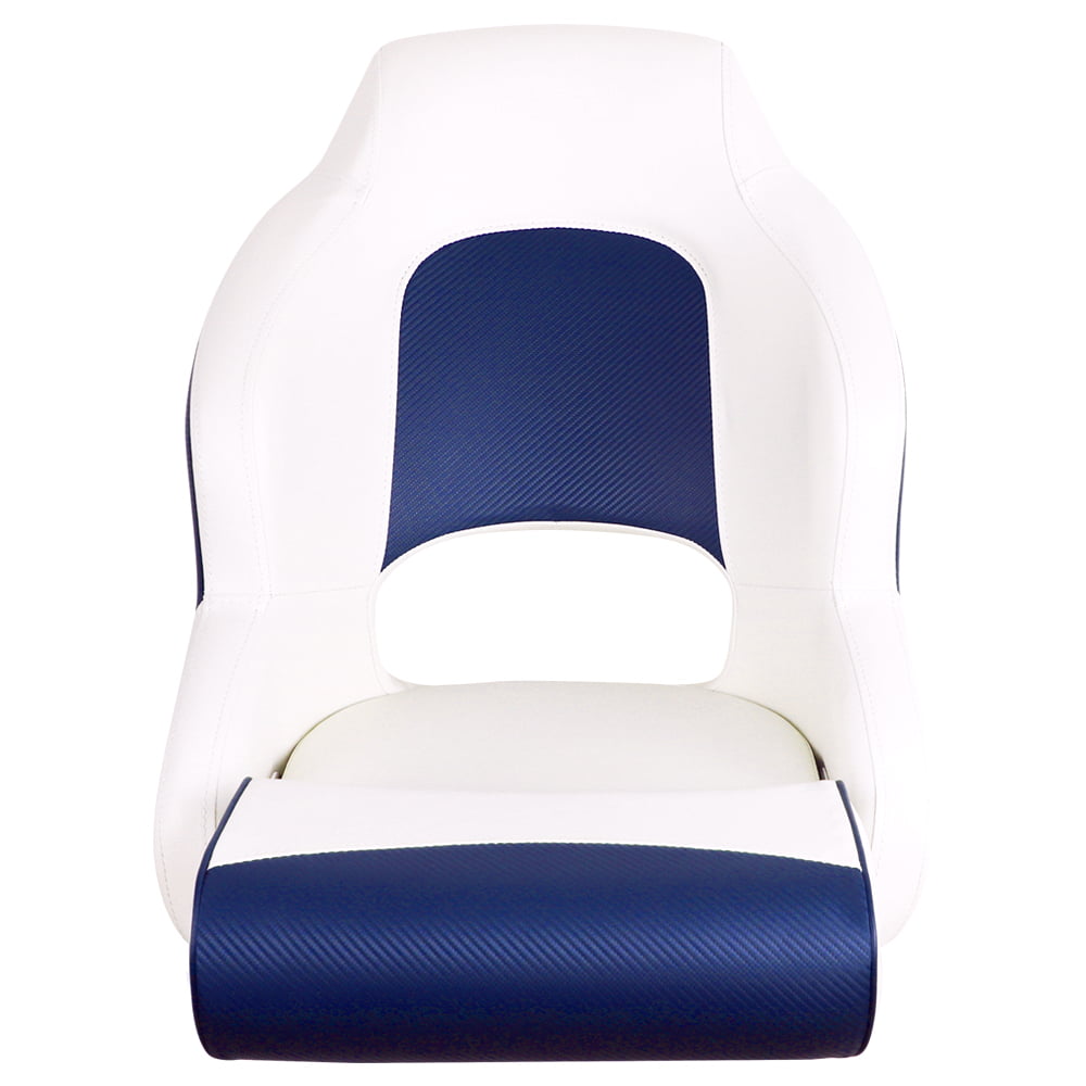 MSC Captain Seat, Sports Seats, Bucket Seats, with Flip up Seat Bolster, White/Blue