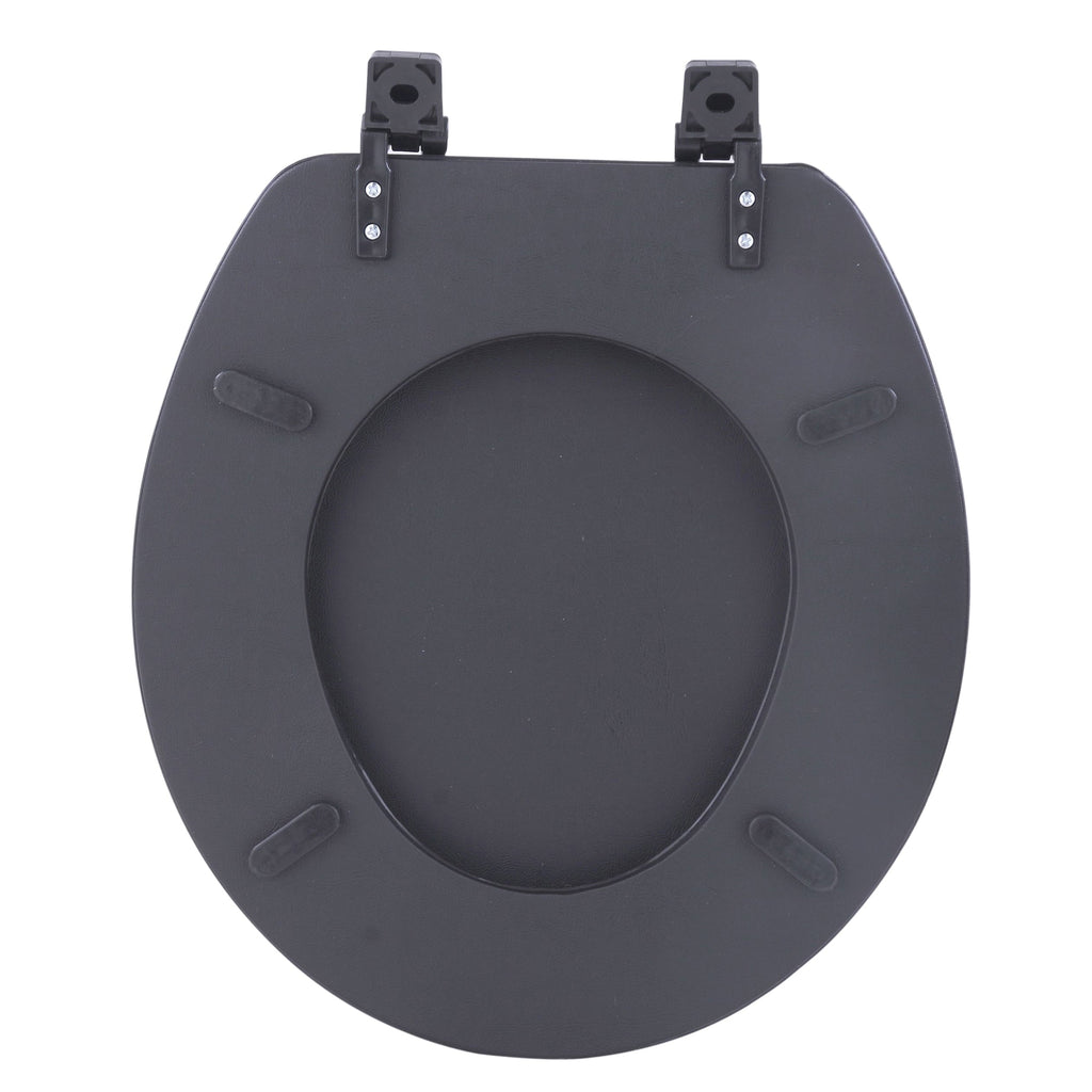 Achim Importing TOVYSTBK04 Fantasia Black Soft Standard Vinyl Toilet Seat- 17 in.