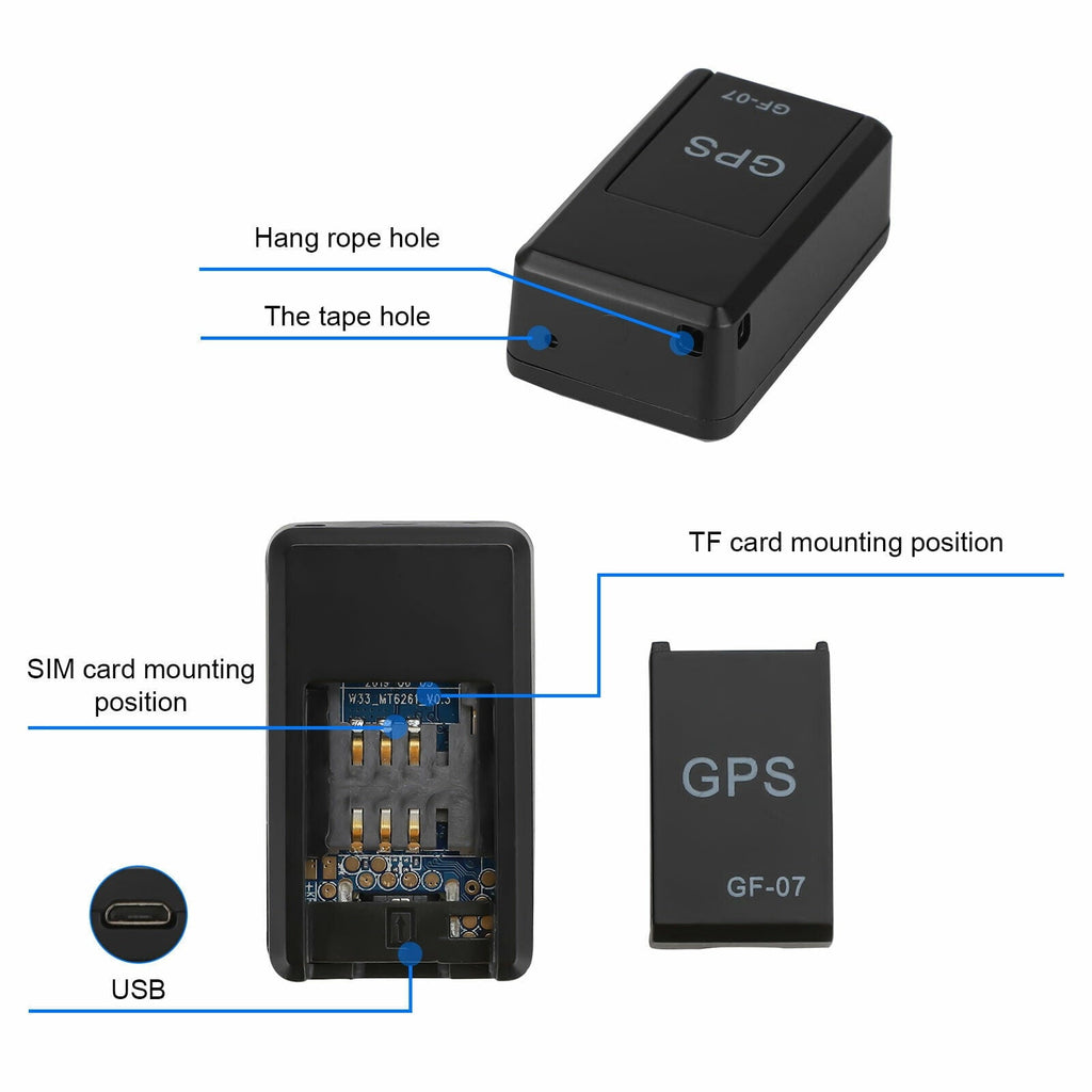 GPS Tracker for Vehicle, Car, Truck, RV, Equipment, Mini Hidden Tracking Device for Kids and Seniors, Use with Smartphone and Tra
