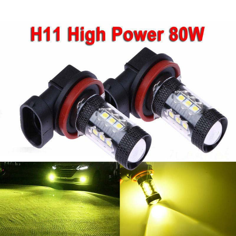 Golden Yellow 2pcs 3000k H11 H16 LED Fog Light Bulb for Nissan Altima 2007-2017