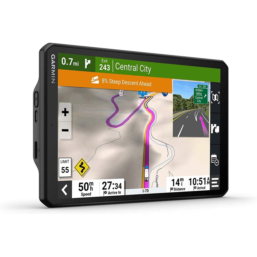 Garmin 010-02748-00 RV 895 8" RV GPS Navigator Bundle with Deco Gear Dual DC12V/24V Electronic Multifunction Car Socket and Deco Gear Hard Shell EVA Case