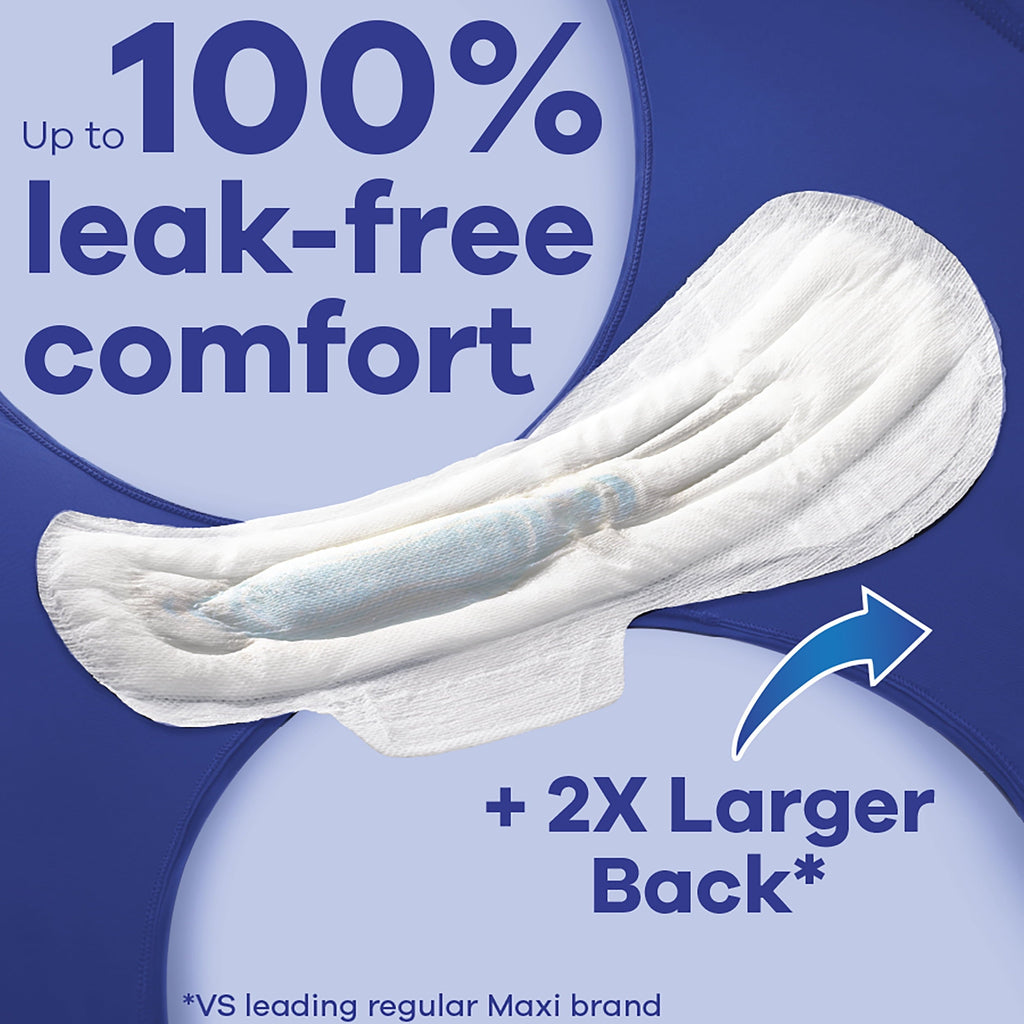 Always Maxi Pads Unscented with Wings, Overnight Absorbency, Size 5, 36 Ct