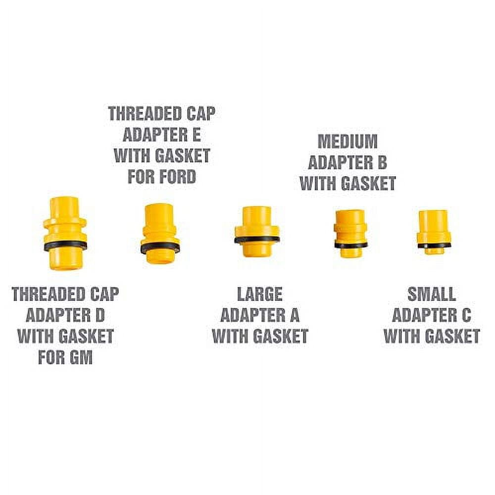 OEMTOOLS No-Spill Coolant Funnel Kit, Near Universal Fitment, 15 Piece Fluid and Oil Funnel Set, Radiator Flush Kit, Model 87009, Standard vehicle type, plastic material